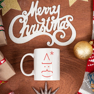 Funny Emoticon Santa Schattige Geek Nerd Hot Cacao Mok