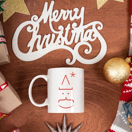 Funny Emoticon Santa Schattige Geek Nerd Hot Cacao Mok