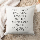 Funny Emotional Baggage Humor Quote Kussen (Deken)