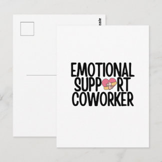 funny emotional support coworker briefkaart