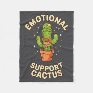 Funny Emotional Suprt Cactus Kawaii Succulent Plan Fleece Deken