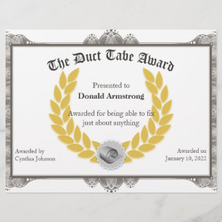 Funny Employee Award - Duct Tape