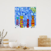 Funny en Whimsical Vist Poster (Keuken)