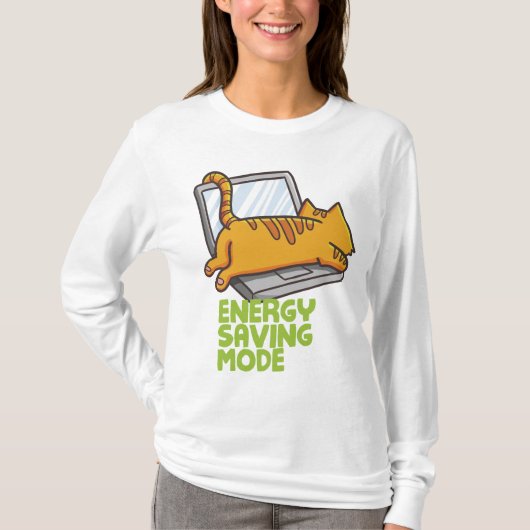 Funny Energy Saving Mode Women's T-Shirts (Voorkant)