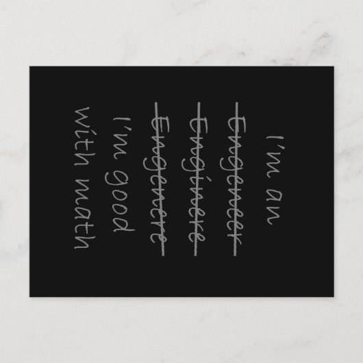 Funny Engineer Briefkaart (Voorkant)