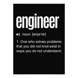 Funny Engineer Definition Foto Afdruk