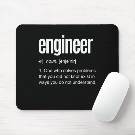 Funny Engineer Definition Muismat (Met muis)