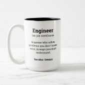 Funny Engineer Definition Tweekleurige Koffiemok (Links)