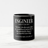 Funny Engineer Definition Two-Tone koffie Mok (Center)