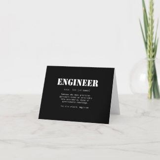 Funny Engineer Dictionary Definition Bedankkaart