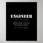 Funny Engineer Dictionary Definition Poster (Voorkant)