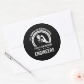 Funny Engineer for All Women Creëer Ronde Sticker (Envelop)