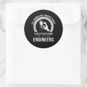 Funny Engineer for All Women Creëer Ronde Sticker (Tas)