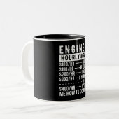 Funny Engineer Hourly Rate Mok (Voorkant links)