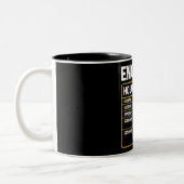 Funny Engineer Hourly Rate Two-Tone koffee Mok (Links)