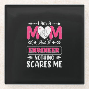 Funny Engineer mama, Engineer mama Glazen Onderzetter