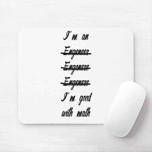 Funny Engineer Muismat (Met muis)