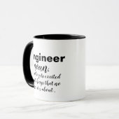  Funny Engineer Pun Joke Humor Coffee Mok (Voorkant links)