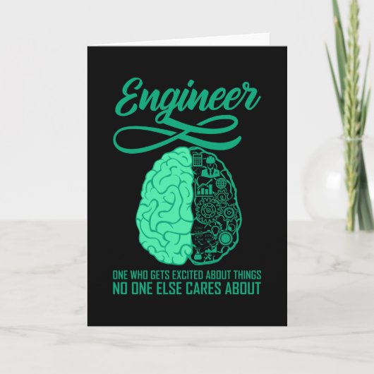 Funny Engineer Quotes Engineering Gezegde Kaart (Voorkant)