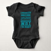 Funny Engineer Quotes Engineering Gezegde Romper (Voorkant)