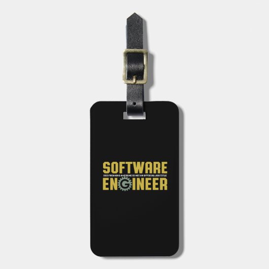 Funny Engineer Software Engineering and Programmer Bagagelabel (Voorkant verticaal)
