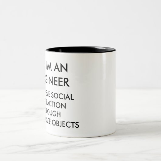 Funny Engineer Tweekleurige Koffiemok (Center)
