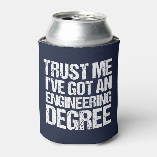 Funny Engineering Afstuderen Engineer Afstuderen Blikjeskoeler (Blikje Voorkant)