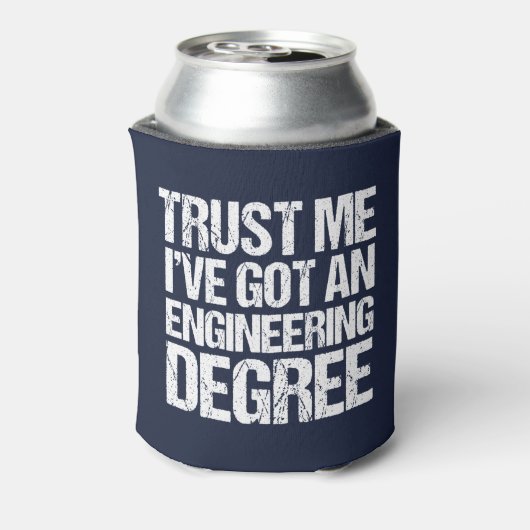 Funny Engineering Afstuderen Engineer Afstuderen Blikjeskoeler (Blikje Achterkant)