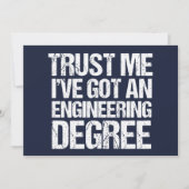 Funny Engineering Afstuderen Engineer Afstuderen Kaart (Voorkant)