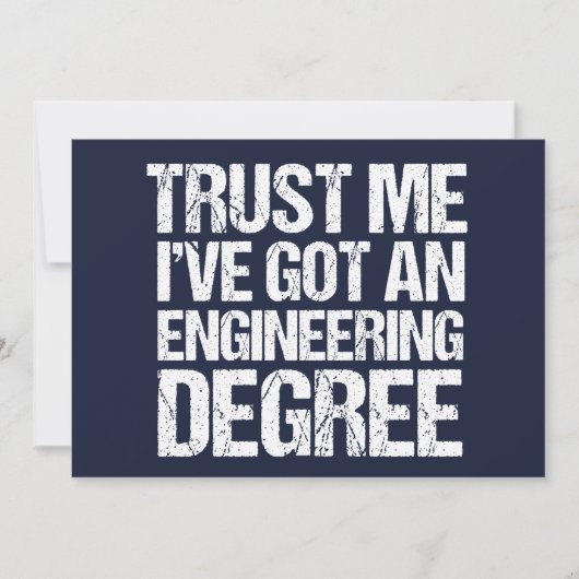 Funny Engineering Afstuderen Engineer Afstuderen Kaart (Voorkant)