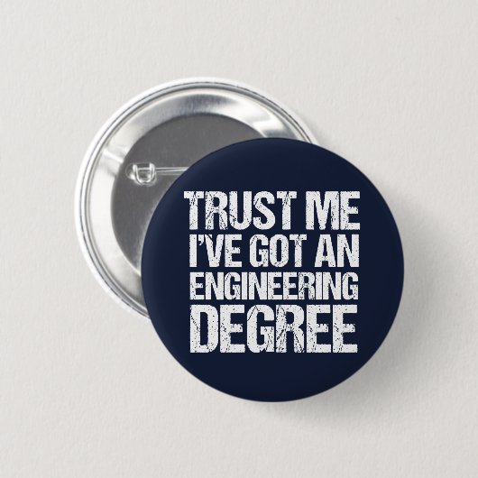 Funny Engineering Afstuderen Ronde Button 5,7 Cm (Voorkant /achterkant)