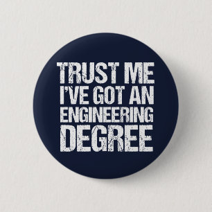 Funny Engineering Afstuderen Ronde Button 5,7 Cm