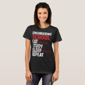 Funny Engineering College Student Engineer School T-shirt (Voorkant volledig)