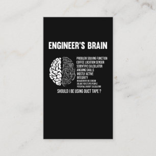Funny Engineering Humor Brain Engineer Joke Visitekaartje