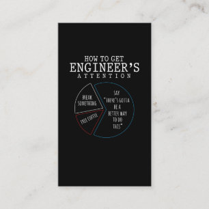 Funny Engineering Joke Coffee Engineer Humor Visitekaartje