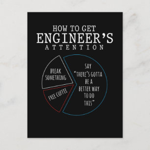 Funny Engineering Joke Coffee Humor Briefkaart