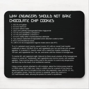 Funny Engineer's Recipe Mousepad Muismat