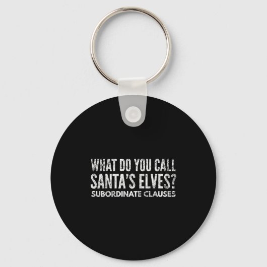Funny Englieacher About Grammar And Christmas Sleutelhanger (Voorkant)