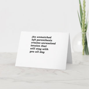 Funny English Grammar - Niet-overeenkomende haakje Kaart