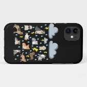Funny English Idiom Raining Cats and Dogs Puppies Case-Mate iPhone Case (Achterkant (horizontaal))