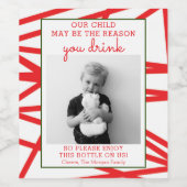 Funny Enseignant Cadeau Vin Étiquette - Cadeau Noë (Étiquettes simples)