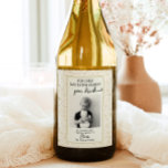 Funny Enseignant Cadeau Vin Étiquette - Cadeau Noë<br><div class="desc">Montrez à tous ces soignants et enseignants combien vous les appréciez cette saison des Fêtes ! Modifiez facilement toute la formulation et la photo sur ce étiquette de vin charmant.</div>