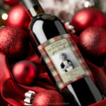 Funny Enseignant Cadeau Vin Étiquette - Cadeau Noë<br><div class="desc">Montrez à tous ces soignants et enseignants combien vous les appréciez cette saison des Fêtes ! Modifiez facilement toute la formulation et la photo sur ce étiquette de vin charmant.</div>