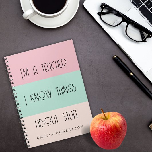 Funny enseignant personnalisé Carnet photo spirale