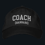 Funny Entraîneur Wannabe Casquette sportif<br><div class="desc">Élevez votre sens de l'humour avec notre casquette noir "Coach (wannabe)", conçu pour ajouter une touche de charme ludique à votre tenue. Doté d'un texte blanc audacieux, ce casquette est un délicieux clin d'oeil à tous ces aspirants entraîneurs qui embrassent le côté léger de leur voyage. Que vous soyez un...</div>
