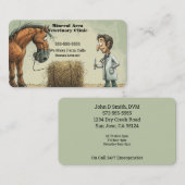 Funny Equine Carte de visite vétérinaire (Devant / Derrière)