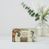 Funny Equine Carte de visite vétérinaire (Debout devant)