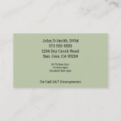 Funny Equine Veterinary Visitekaartje (Achterkant)