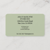 Funny Equine Veterinary Visitekaartje (Achterkant)