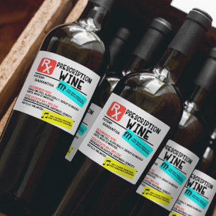 Funny Étiquette d'avertissement de vin d'ordonnanc